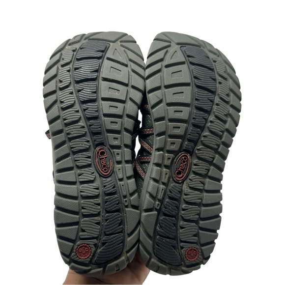 Chaco Outcross Trail Kids Closed Toe Sandals Gray Red Size 3 - Picture 7 of 10